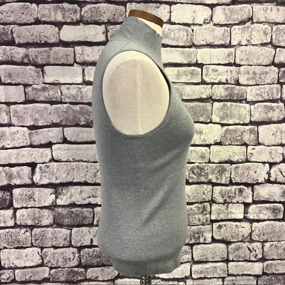 Chico's Gray Sleeveless Mock Neck Pullover Sweater Size M - Picture 7 of 8
